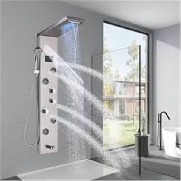 NEW QUANTRON SHOWER PANEL TOWER NICKEL
