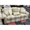Image 1 : 3 SEAT COUCH FLORAL PRINT NEUTRAL COLOUR WHITE/GRE