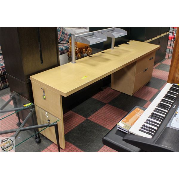 TAN OFFICE DESK SECTION 2 H29XW54XD29