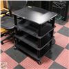 Image 1 : BLACK STAND ON WHEELS 4 SHELVES BY QUEST