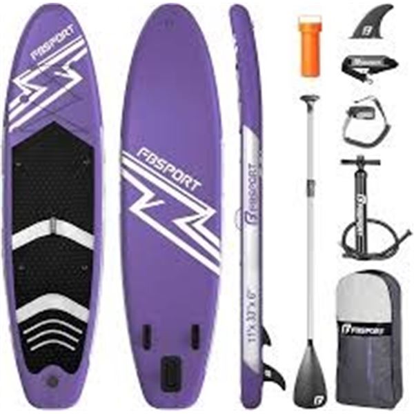 NEW FBSPORT PURPLE INFLATABLE STAND UP PADDLEBOARD