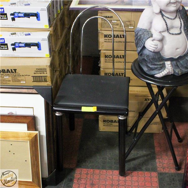 BLACK & CHROME DESK CHAIR