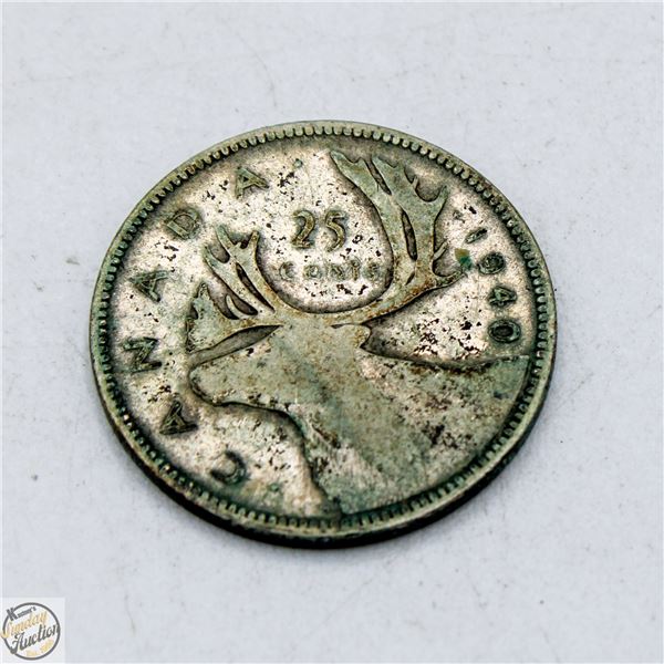 1940 CANADA SILVER QUARTER