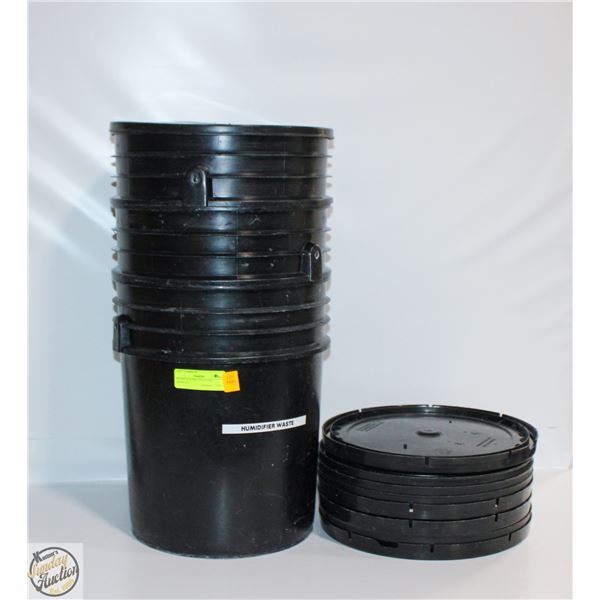 BUCKETS WITH LIDS 3.5 GAL CAPACITY