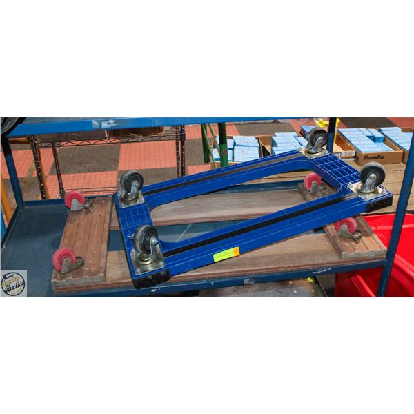 PAIR OF 4 WHEEL DOLLIES