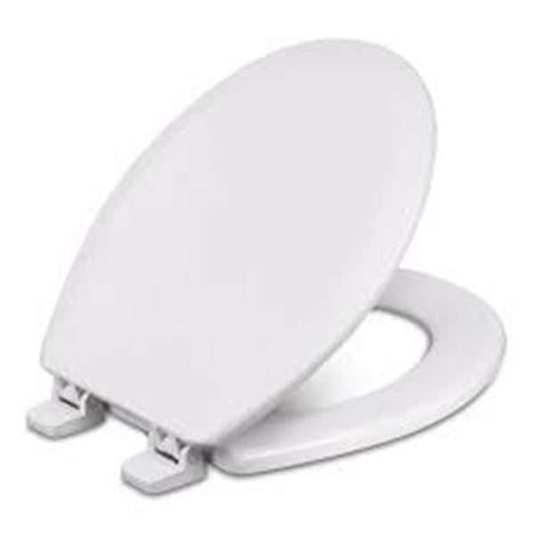 NEW CENTOCO WHITE MOLDED WOOD SEAT ROUND BOWL