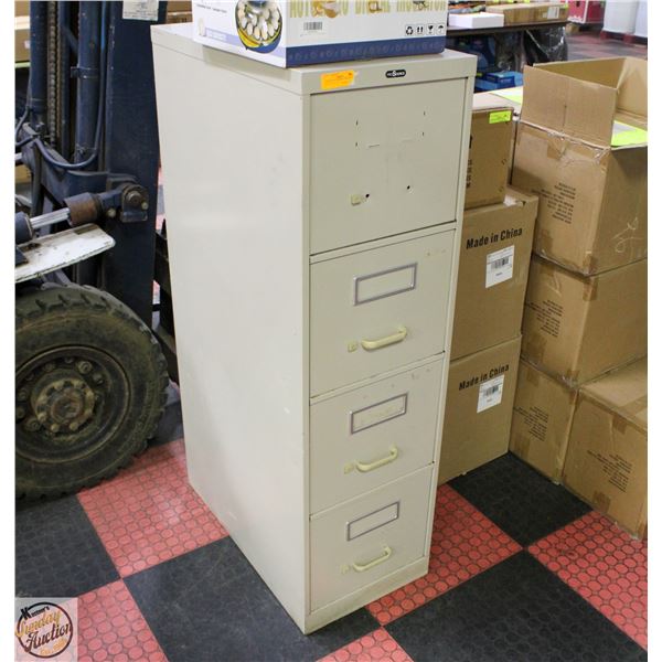 METAL FILE CABINET 4 DRAWERS 26.5" X 15" X  52"
