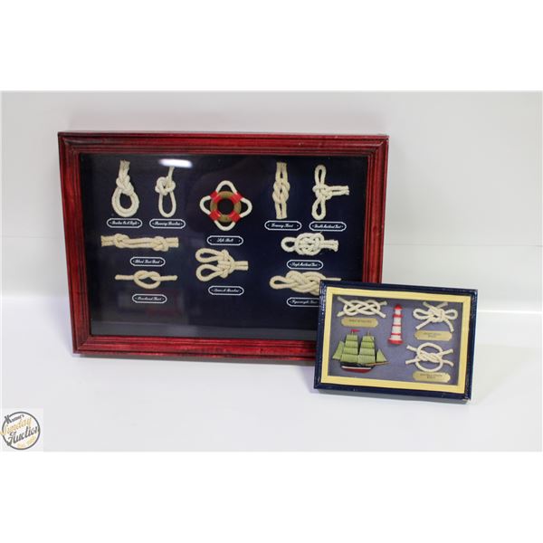 FRAMED 2 SHIP KNOTS SHADOW