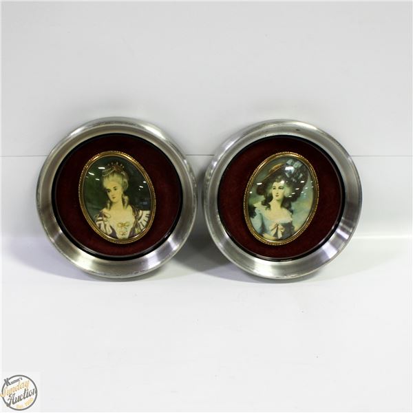 VINTAGE 2 FRAMED CAMEO