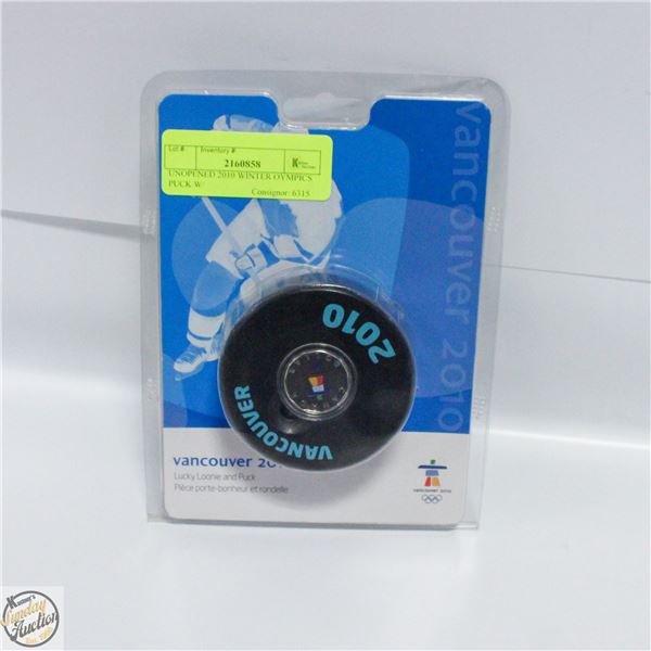 UNOPENED 2010 WINTER OYMPICS PUCK W/
