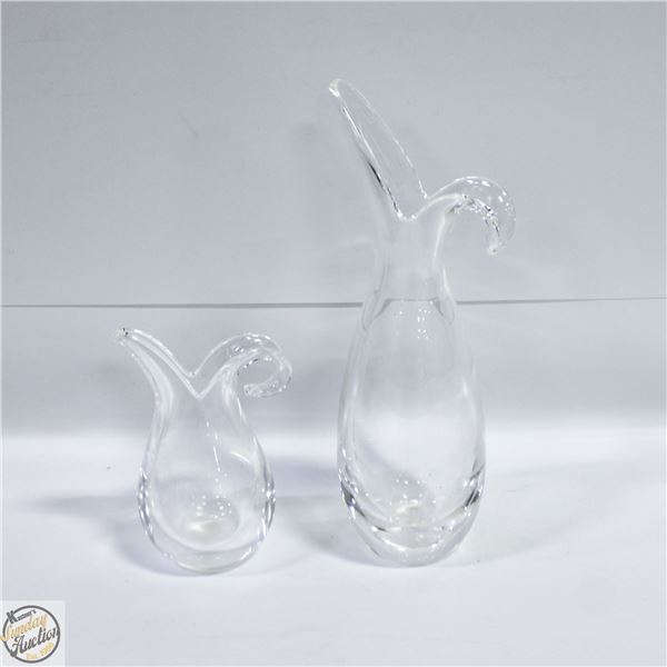 VINTAGE (2) STEUBEN SIGNED SHEARED