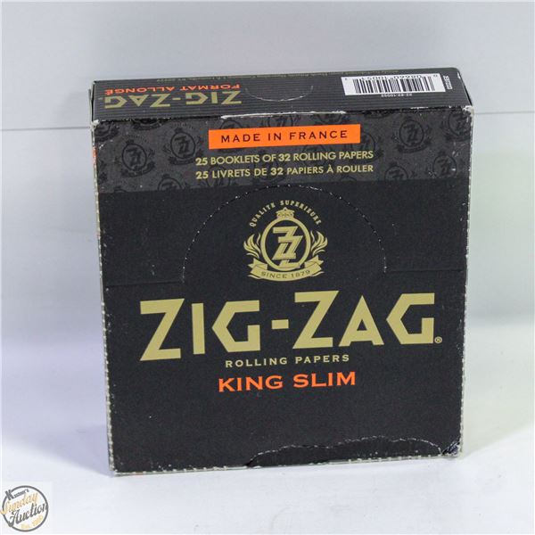 SEALED 25 BOOKLETS OF 32 ZIG-ZAG ROLLING PAPERS
