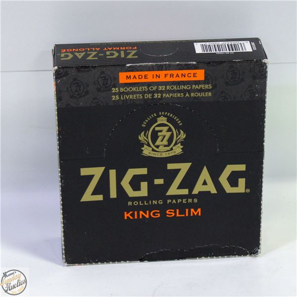 SEALED 25 BOOKLETS OF 32 ZIG-ZAG ROLLING PAPERS
