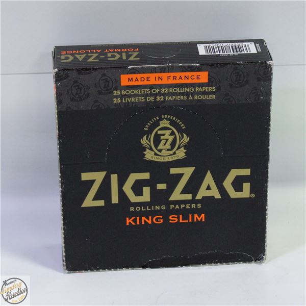 SEALED 25 BOOKLETS OF 32 ZIG-ZAG ROLLING PAPERS