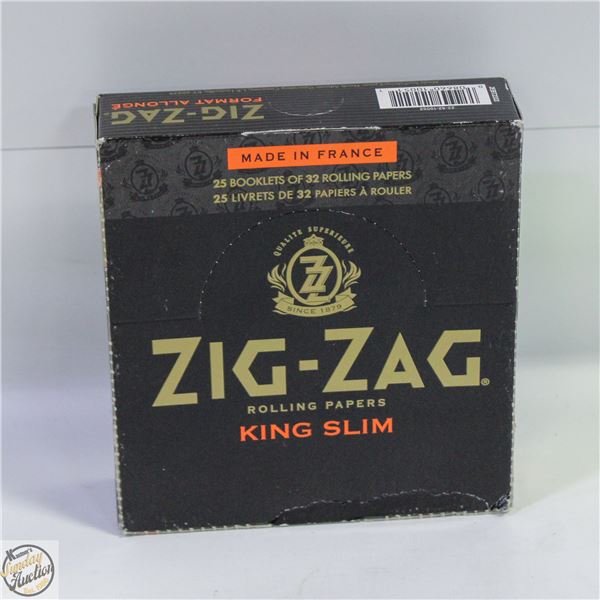 SEALED 25 BOOKLETS OF 32 ZIG-ZAG ROLLING PAPERS
