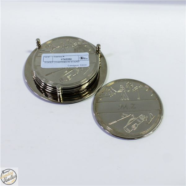 5 GOLF COASTERS IN STAND