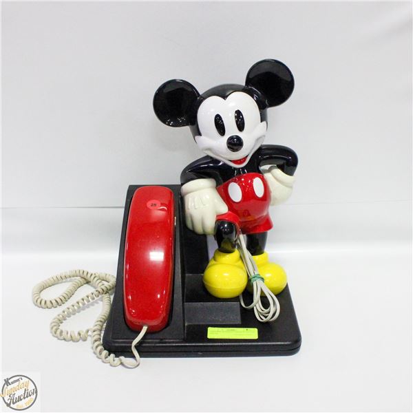 VINTAGE WORKING MICKEY MOUSE PHONE.