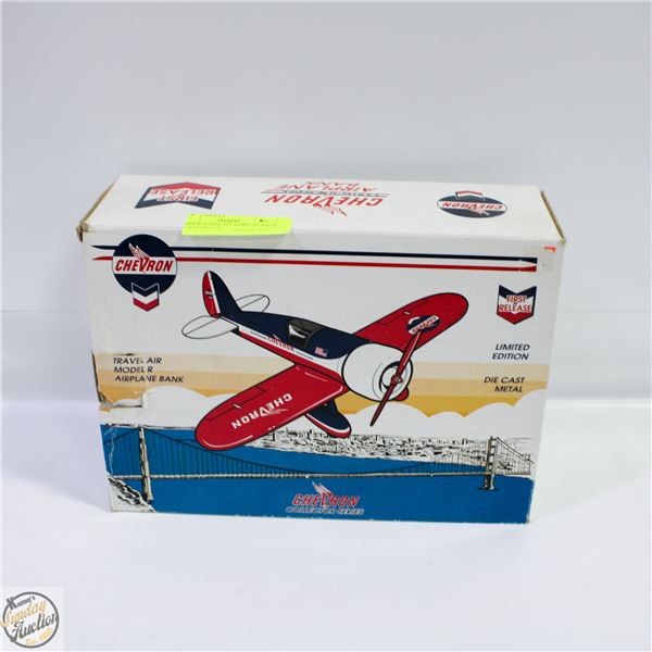 CHEVRON DIECAST APIRPLAN BANK IN BOX-ESTATE