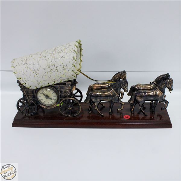 VINTAGE UNITED CLOCK CO. HORSE AND