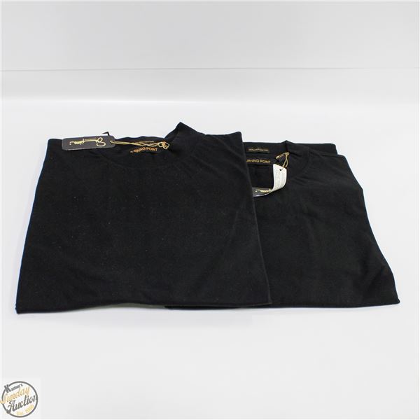 2 LONG SLEEVE TURNING POINT SWEATERS 100% PIMA COT