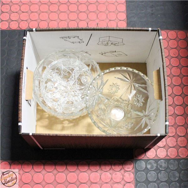 LOT OF VARIOUS VINTAGE CRYSTAL GLASS