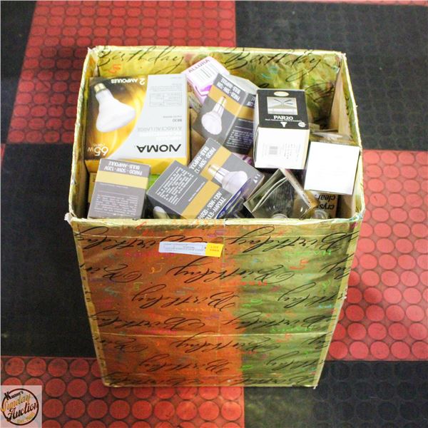 LOT OF VARIOUS NEW LIGHT BULBS OVER 30+