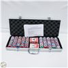 Image 1 : POKER SET METAL BRIEFCASE, CHIPS UNCOUNTED.