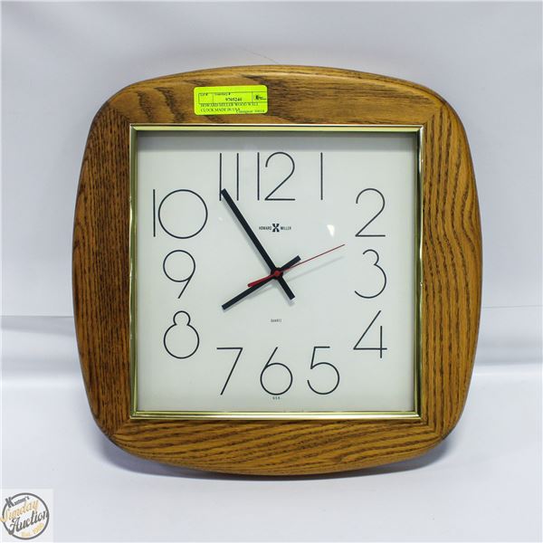 HOWARD MILLER WOOD WALL CLOCK MADE IN USA