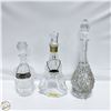 Image 1 : 3 CRYSTAL DECANTERS