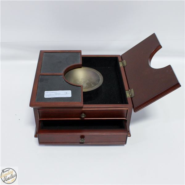 BOMBAY CO. 1991 WOODEN BOX H3.5X12WX15L