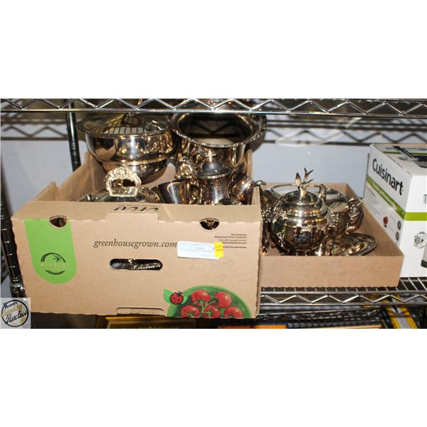 LOT OF VARIOUS E.P SILVER DISHES