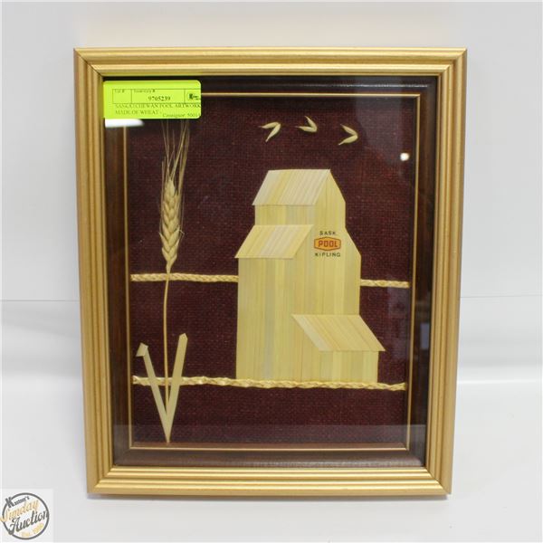 SASKATCHEWAN POOL ARTWORK MADE OF WHEAT -