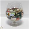 Image 1 : VINTAGE LARGE SPIRT GLASS WITH MATCHES