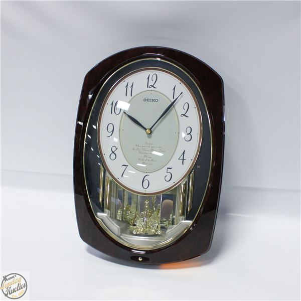 SEIKO WALL CLOCK MELODY DARK BROWN