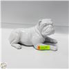 Image 1 : WHITE CERAMIC BULLDOG STATUE 10 INCHES LONG