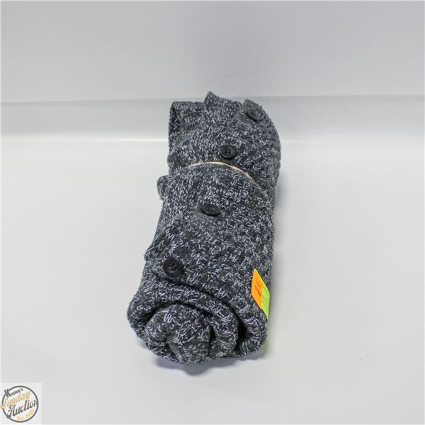 LADIES BENCH HEATHERED GREY PATTERN SCARF UNWORN