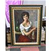 Image 1 : SPANISH WOMAN PAINTING SIGNED VALENA MONTORA