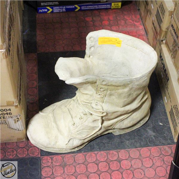 BUDDHA AND SHOE PLANTER LARGE LAWN ORNAMENTS