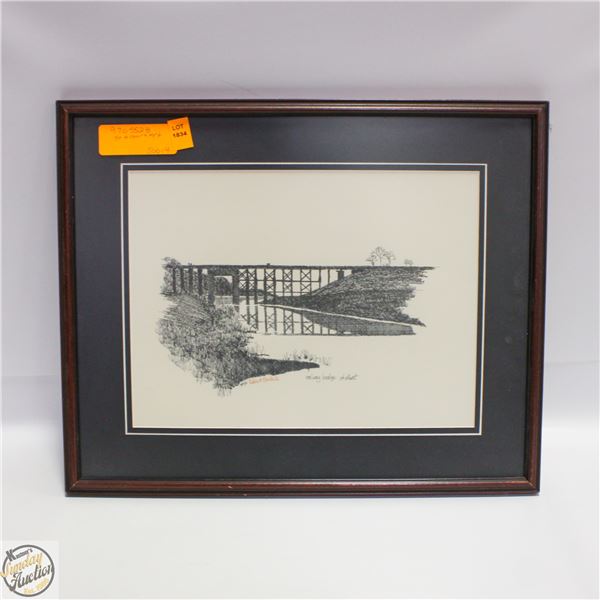 ST ALBERT BRIDGE ARTWORK PENCIL ROBERT BANSHEE