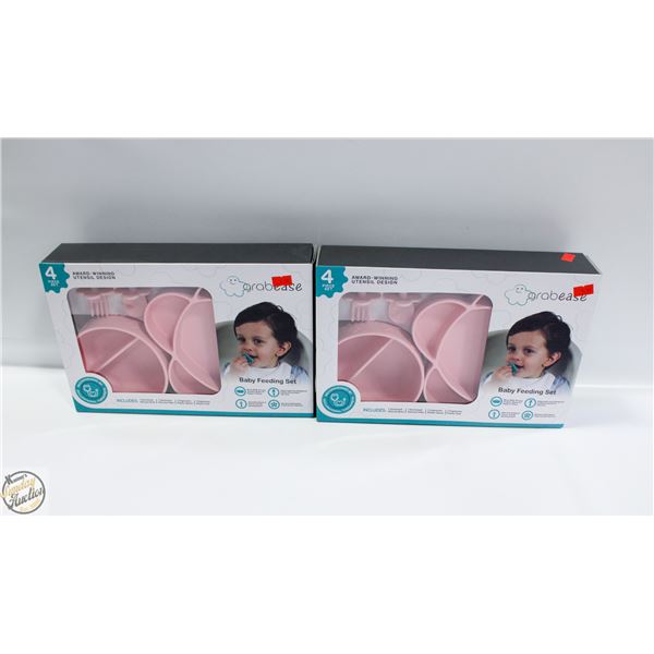 2 X BABY FEEDING DISH SETS