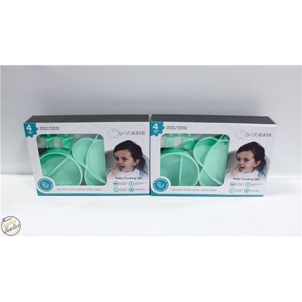 2 X BABY FEEDING DISH SETS