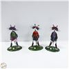 Image 1 : 3 X METAL CAT GOLF ORNAMENTS