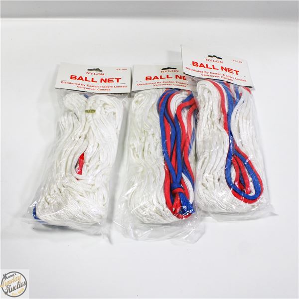3 NYLON BALL NETS