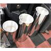Image 1 : MATCHING CHROME PLANT VASES 24-36 INCHES TALL