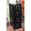 Image 1 : 4 DRAWER FILE CABINET BLACK H52XW18XD26
