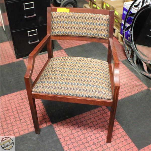 BROWN CLOTH CHAIR