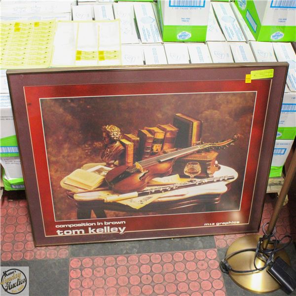 FRAMED PRINT TOM KELLEY MUSCAL PRINT