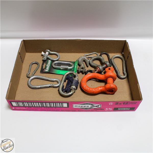 CLEVIS HOOKS AND CARABINERS