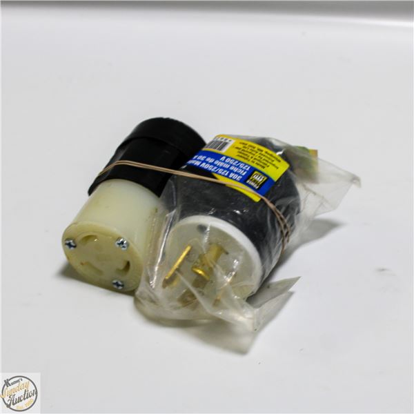 30A 125/250V MALE PLUG WITH SECOND ADAPTOR/PLUG