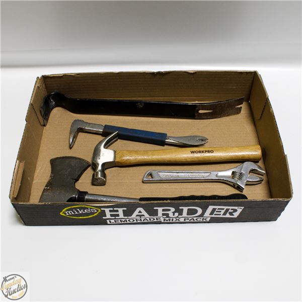 HAMMER/HATCHET WITH NAIL PULLERS ETC